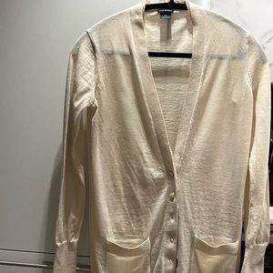 Club Konaco cream wool cardigan long